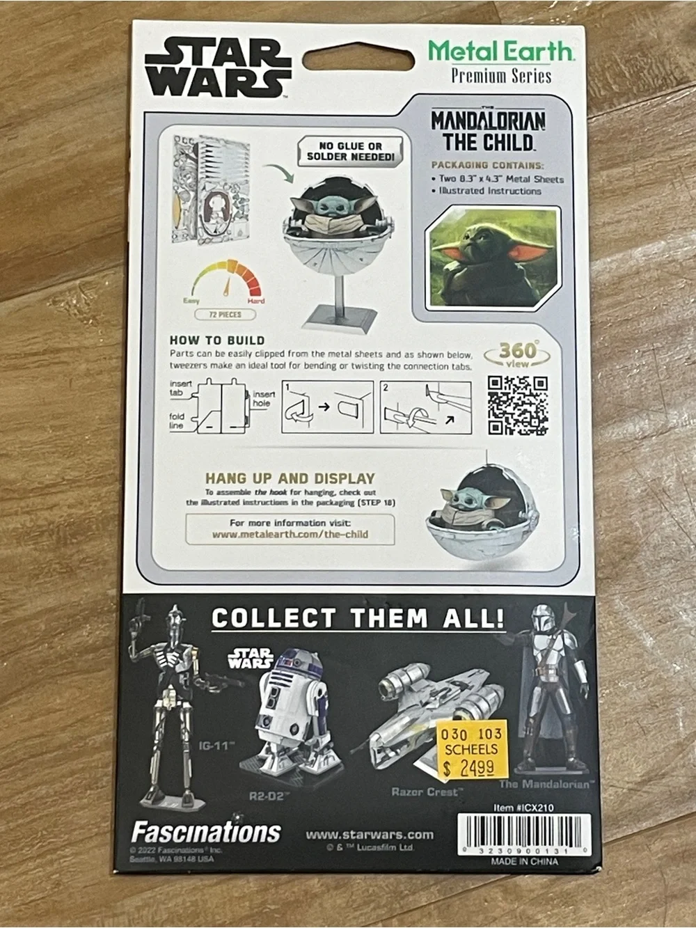 Metal Earth Premium Series Mandalorian The Child Baby Yoda 3D STEEL Model Kit